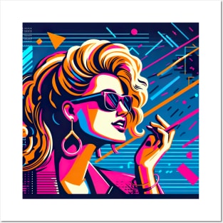 Vaporwave Diva 1980s Model Posters and Art